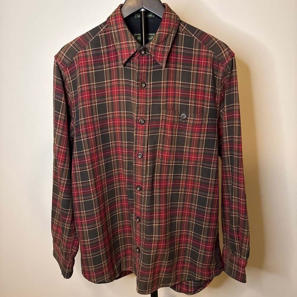 Wool Blend Eddie Bauer The Fireside Shirt Men's Long Sleeve  Plaid Flannel